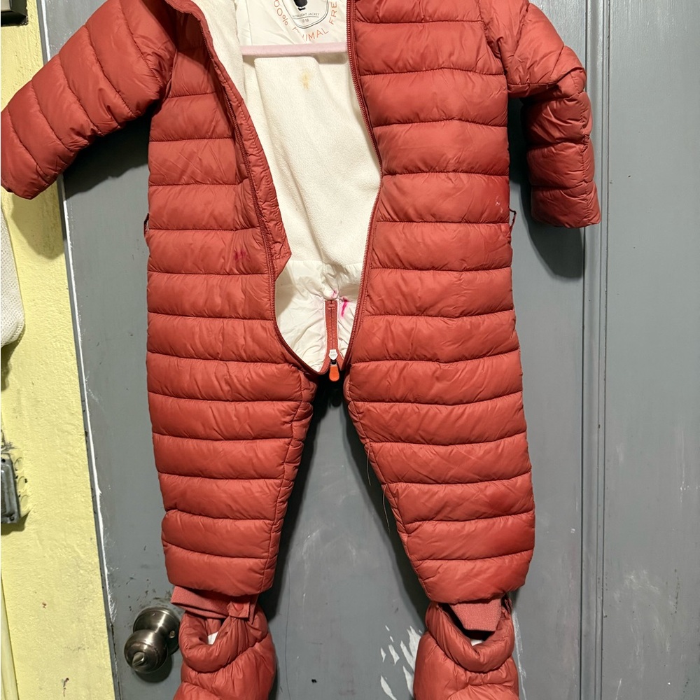 Kids One Piece Snowsuit - Rust